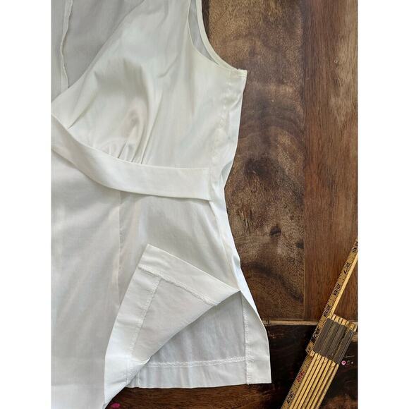 Trina Turk Women's White V-Neck Cotton Blended Blouse Top Size Large - Picture 5 of 7